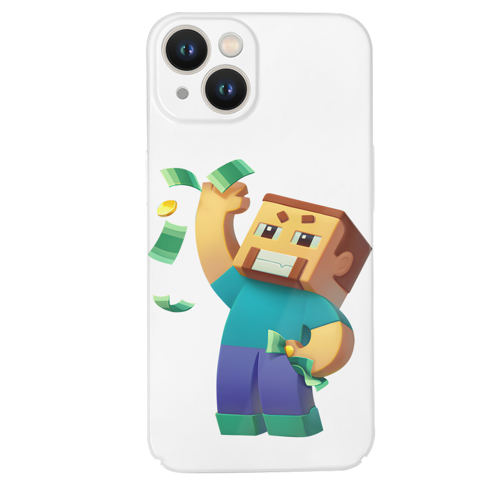 （画像用） マインクラフト ブロックの世界 Minecraft MC Block world 【iPhone 14シリーズ対応】ハードケース